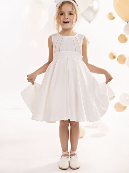 Baby Bloom Alb Rochie de Botez