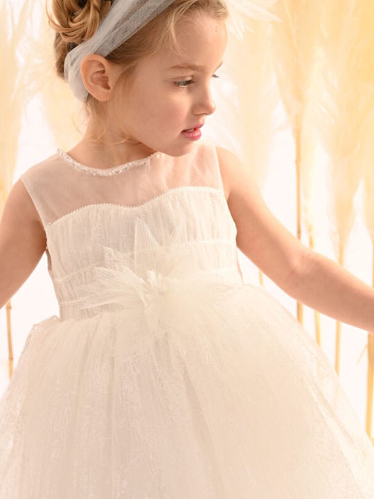 Baby Bloom White Baptism Dress made of Tulle