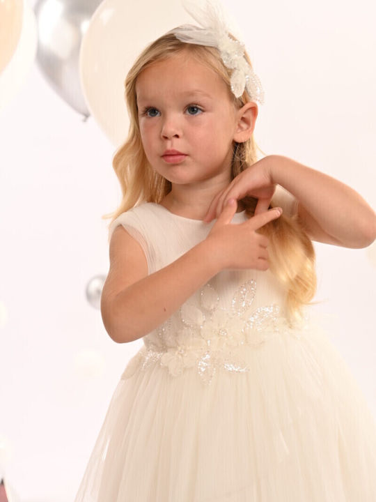 Baby Bloom White Baptism Dress made of Tulle