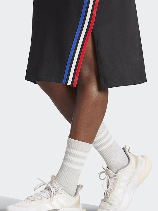 Future Icons 3-stripes Καλοκαιρινό Midi Φόρεμα Μαύρο
