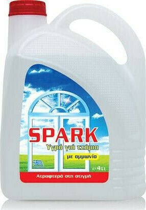 Spark Επαγγελματικό Καθαριστικό Υγρό Τζαμιών Λευκό 4lt