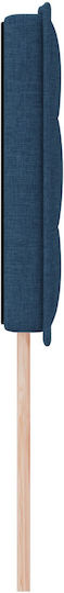 vidaXL Wooden Bed Headboard Blue 144x128cm