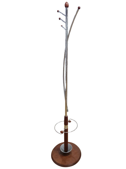 Καλόγερος Μεταλλικός Ασημί 189cm