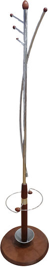 Καλόγερος Μεταλλικός Ασημί 189cm