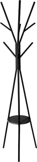 Atmosphera Metallic Coat Rack Black 44x42x180cm