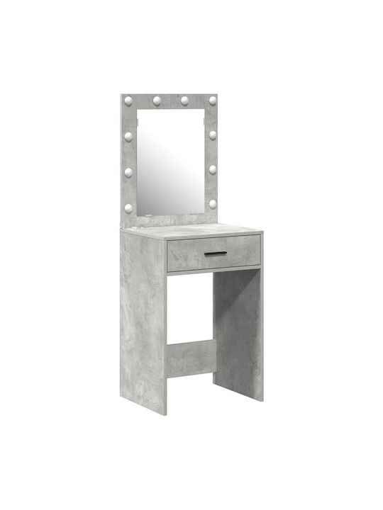 Wooden Makeup Dressing Table Concrete Grey 50x41x135cm