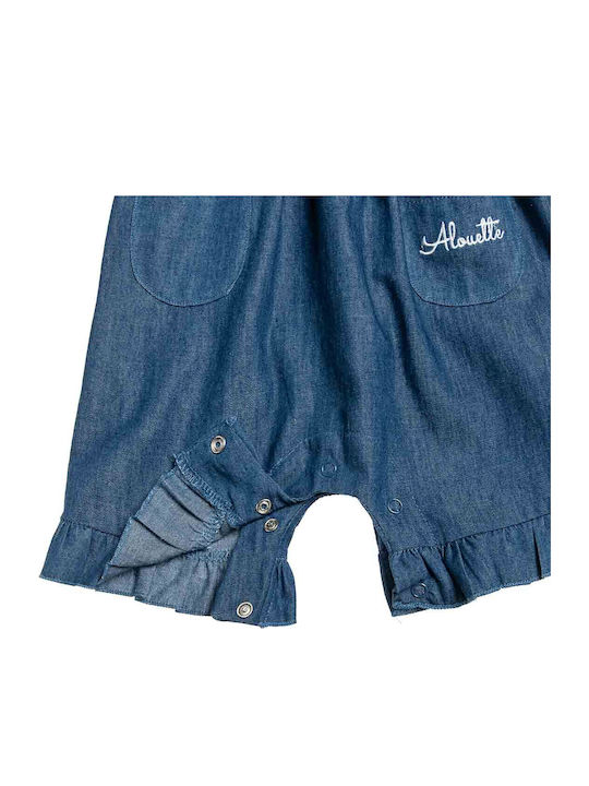 Kids Clothing Set with Dungarees Summer 3 Pieces Navy Blue