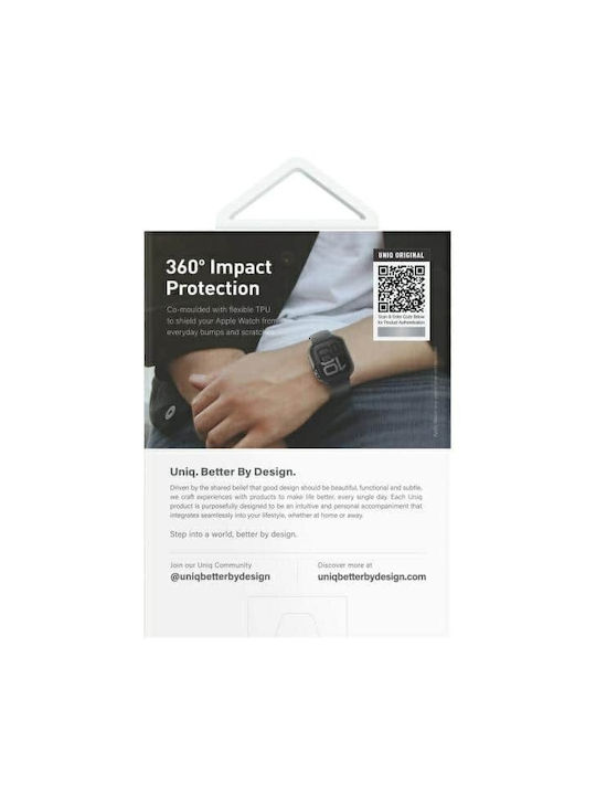 Uniq Valencia Θήκη Σιλικόνης σε Μαύρο χρώμα για Apple Watch 46mm