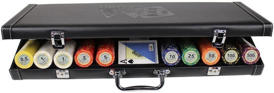 Pokeritems Set 500 Numbered Poker Chips 14gr in Suitcase