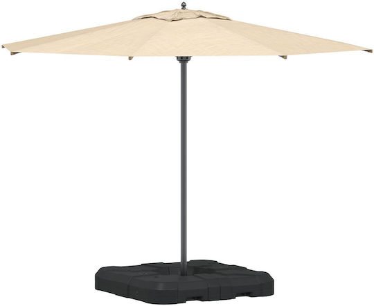 vidaXL Umbrella Base Water - Sand Plastic Square Beige