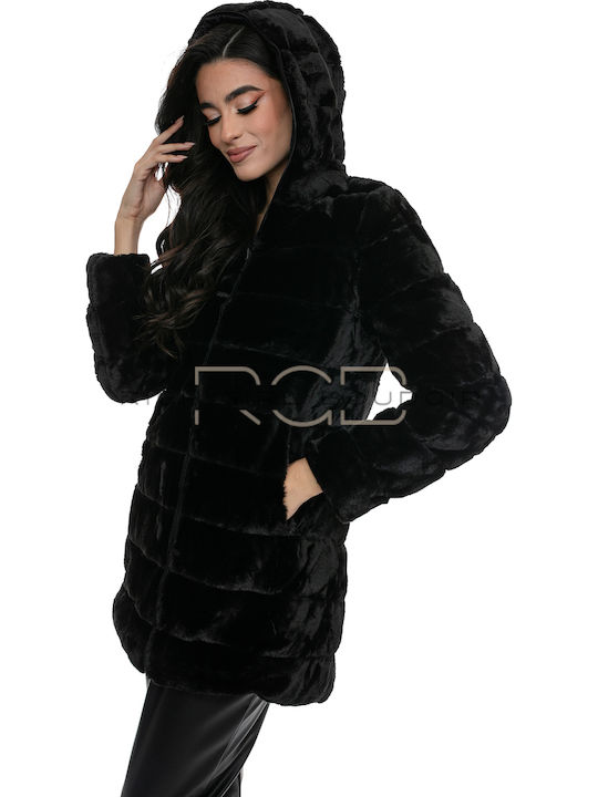 Women's Long Fur Black