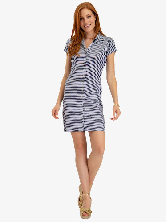 Sommer Mini Kleid Blau