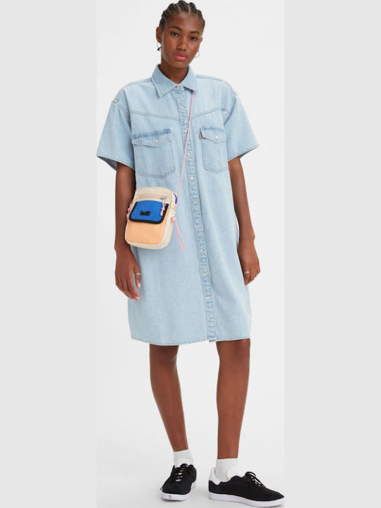 Western Καλοκαιρινό Mini Σεμιζιέ Φόρεμα Τζιν Indigo
