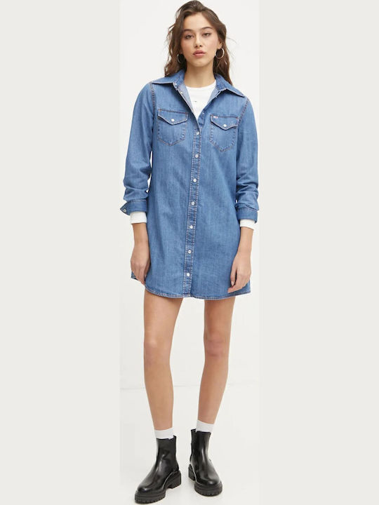 Mini Σεμιζιέ Φόρεμα Τζιν Med Denim