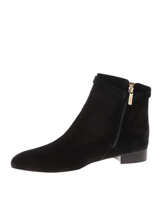 Wildleder Stiefeletten Damen Schwarz