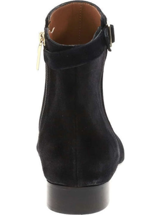 Wildleder Stiefeletten Damen Schwarz