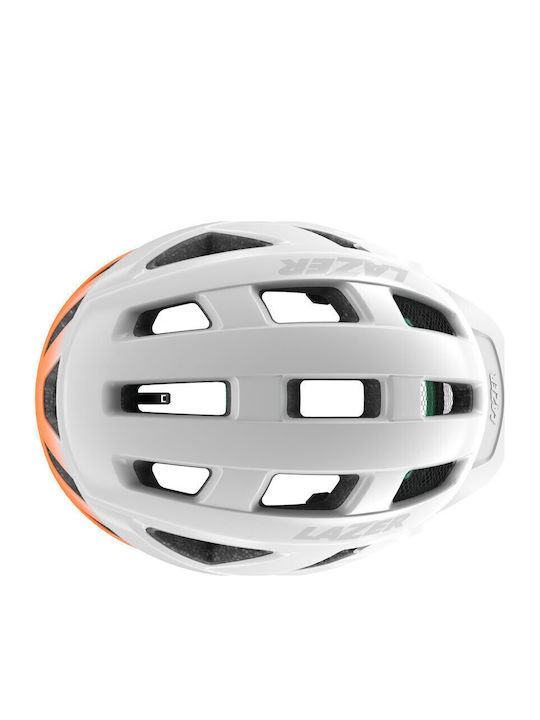 Lazer Cerro Kineticore Bicycle Helmet White-orange Mtb Size S