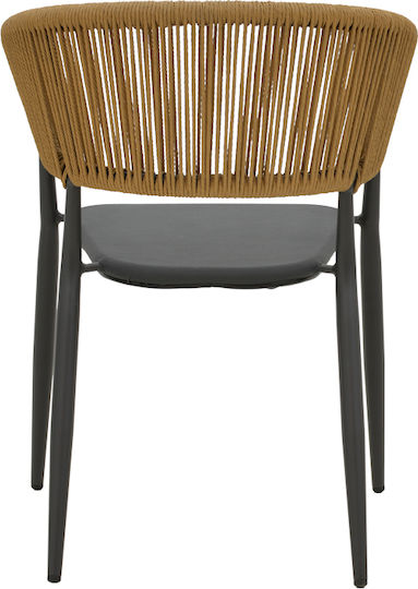 Set De dining pentru spații exterioare mici Kliton-raven Cărbune de lemn 3buc