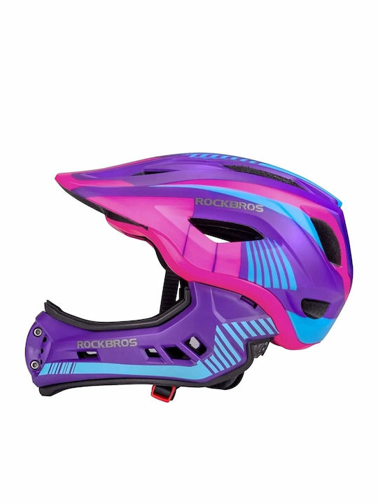 Rockbros TT-32SBPP-M Bicycle Helmet Purple-Pink Kids Size M