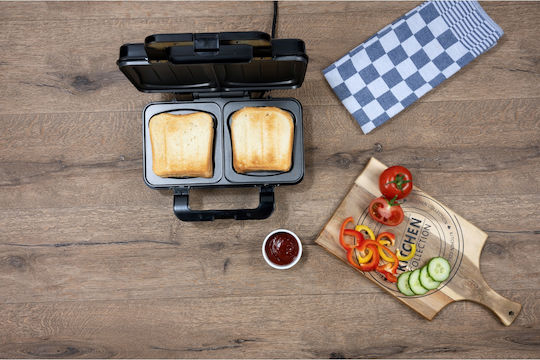 Alpina Appliances Τοστιέρα για 2 Τοστ 900W Μαύρη