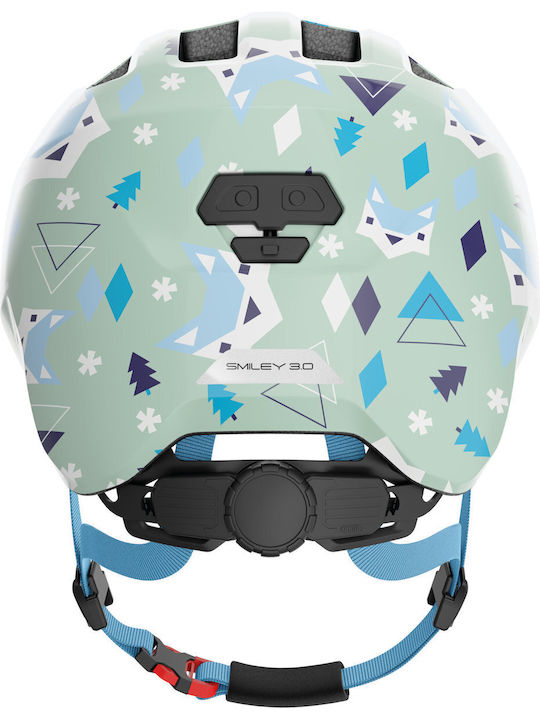 Abus Smiley 3.0 Led Nordic Kids' Bike Helmet Green-Blue Size M