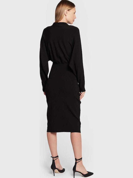 Alice Midi Evening Dress Black