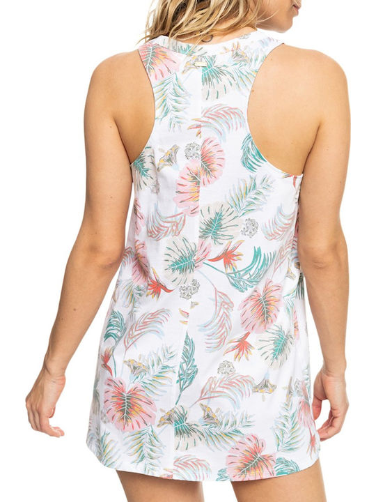 Sommer Mini Kleid Weiß Flieder