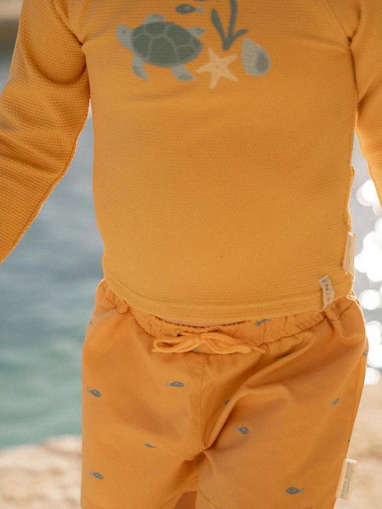 Little Dutch Kids Swimwear Rashguard With Long Sleeve Sunny Yellow