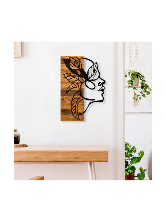 Pakketo 3D Mixed Art Redian Black Wooden Wall Decor 50x3x34cm