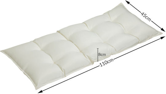 Detex Pernă De Bancă De Grădină Rotundă Crem 50x110cm