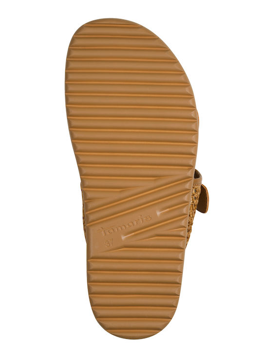 Flache Sandalen für Damen Anatomisch in Tabac Braun Farbe