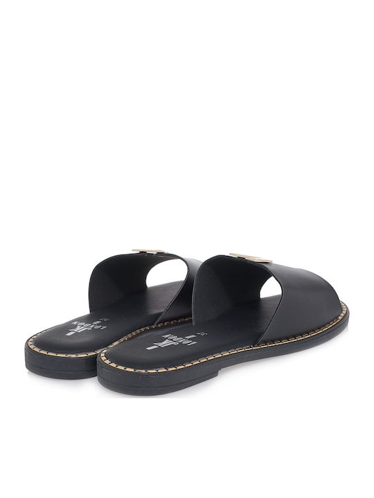 Women's Flat Sandals in Black Color