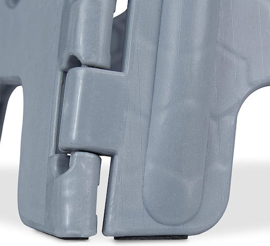 Plastic Garden Stool Outdoor Light Grey 25x31.5x22cm