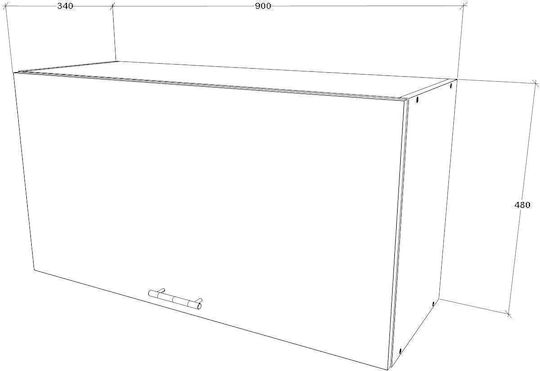 Dulap Suspendata White 90x34x48buc