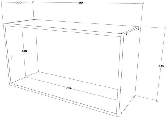 Dulap Suspendata White 90x34x48buc