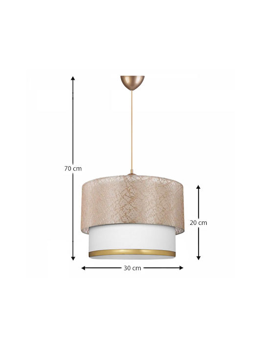 Megapap Barnhart Pendant Light Gold with Socket E27 30x20x70cm