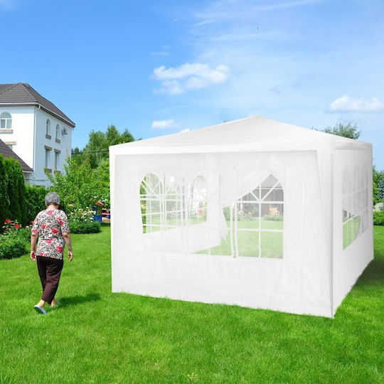 Set 4 Side Panels Pavilion Relaxdays Dimensions 2x3m White