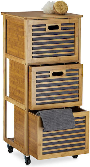 Cabinet de depozitare din lemn și material textil L92xW41xH41buc
