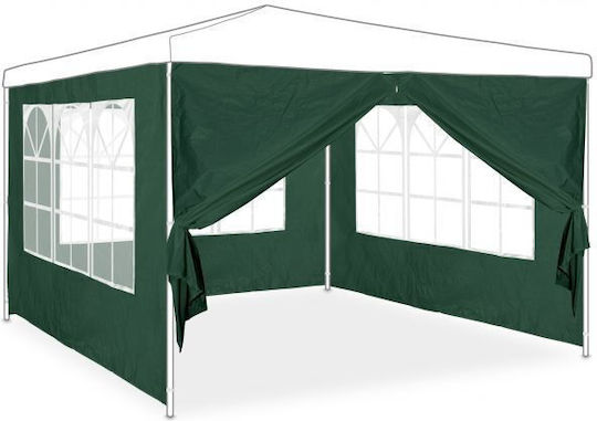 Set 4 Seitenwände Pavillon Relaxdays Maße je 2x3m Dunkelgrün