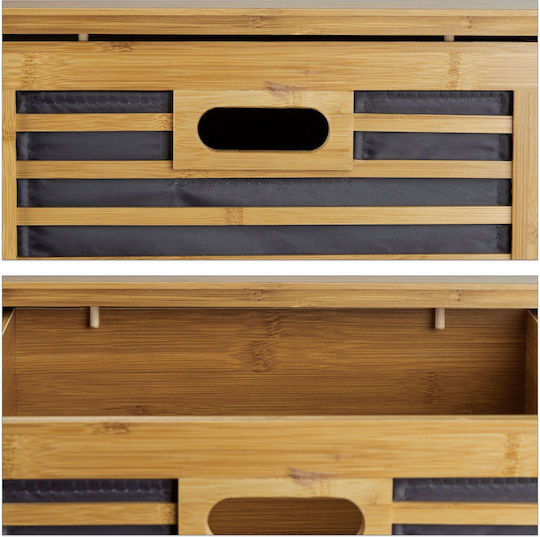 Cabinet de depozitare din lemn și material textil L92xW41xH41buc