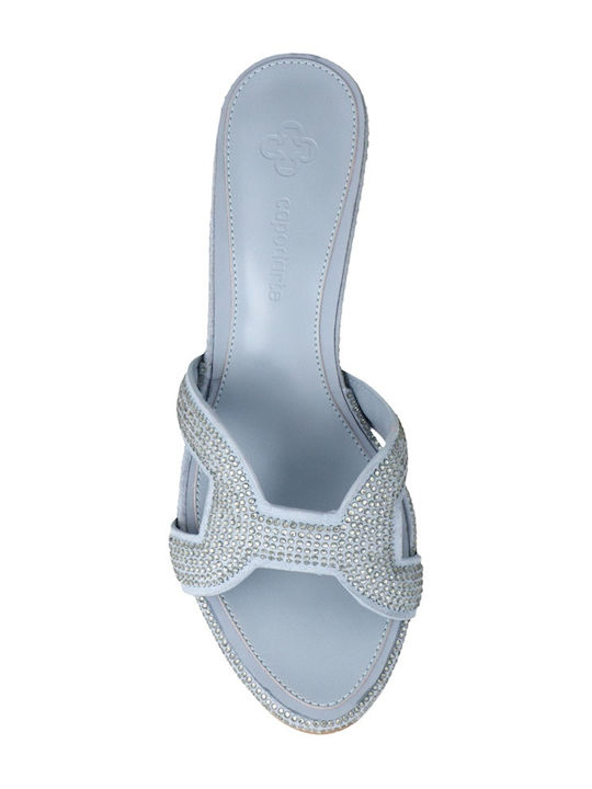 Sandals with Strass Light Blue