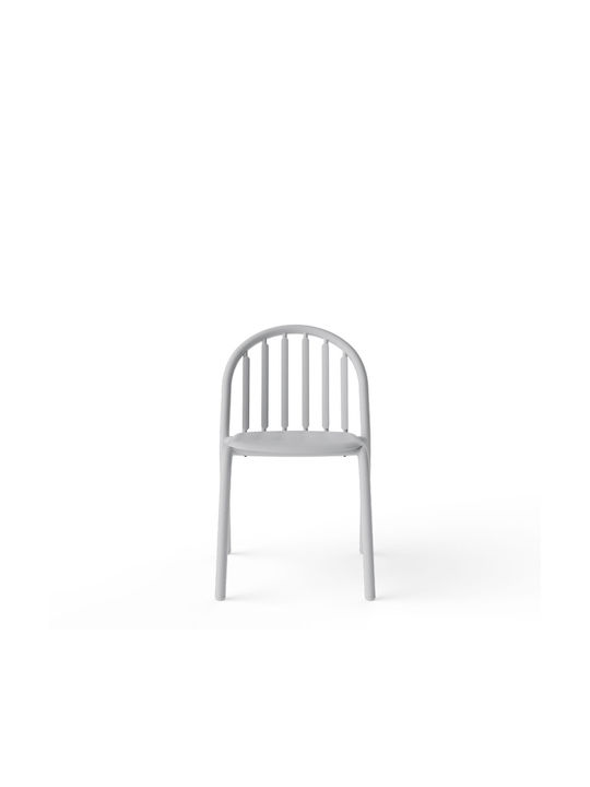 Outdoor Chair Aluminum Light Grey 2pcs 52x56x80.5cm