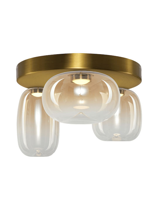 Eko Light Plafonieră de Tavan Galben Miere cu LED Integrat
