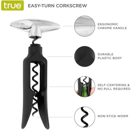 Τυρμπουσόν Twister Easy-turn Μαύρο Dit