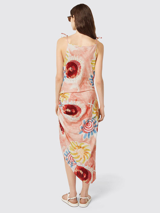 Scotch & Soda Summer Midi Dress Pink