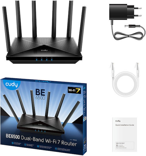 Cudy WR6500 Wireless Router Wi‑Fi 7 with 5 Gigabit Ports
