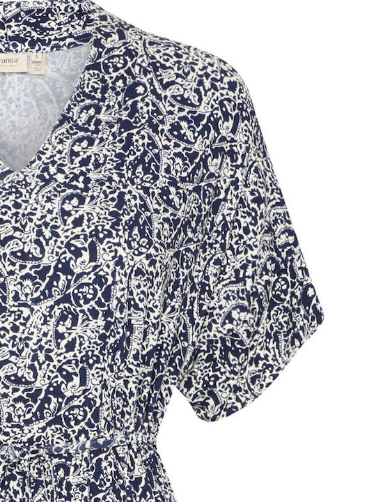 Sommer Midi Abendkleid Marineblau Blazer