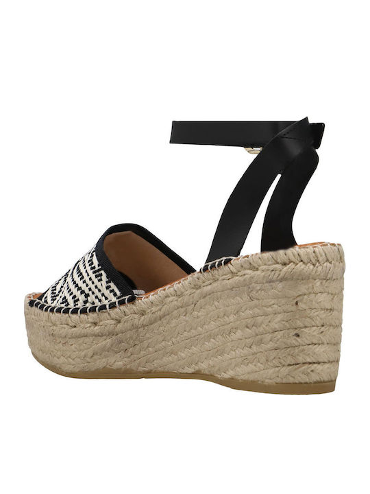 Women's Ankle Strap Platforms Black