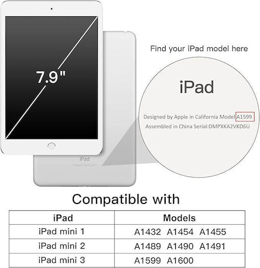 Jetech Flip Cover Gri (iPad Mini 1, iPad Mini 2, iPad Mini 3) 3099Ν