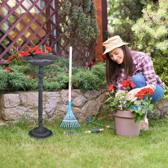 Hrănitoare pentru Păsări din Fontă Relaxdays Aproximativ 74.5 X 37.5 X 35 Cm Verde Închis